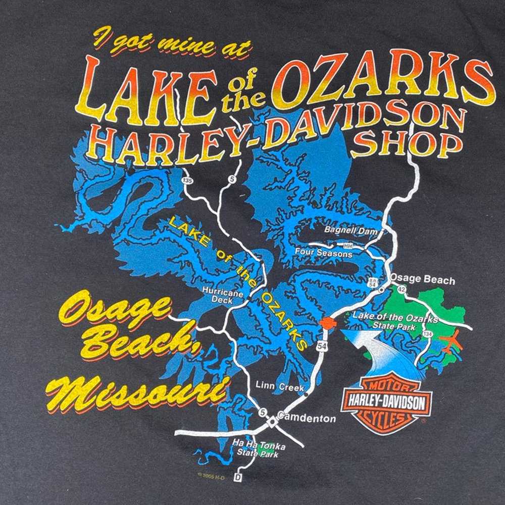 harley davidson lake of the ozarks motor cycle t-… - image 3