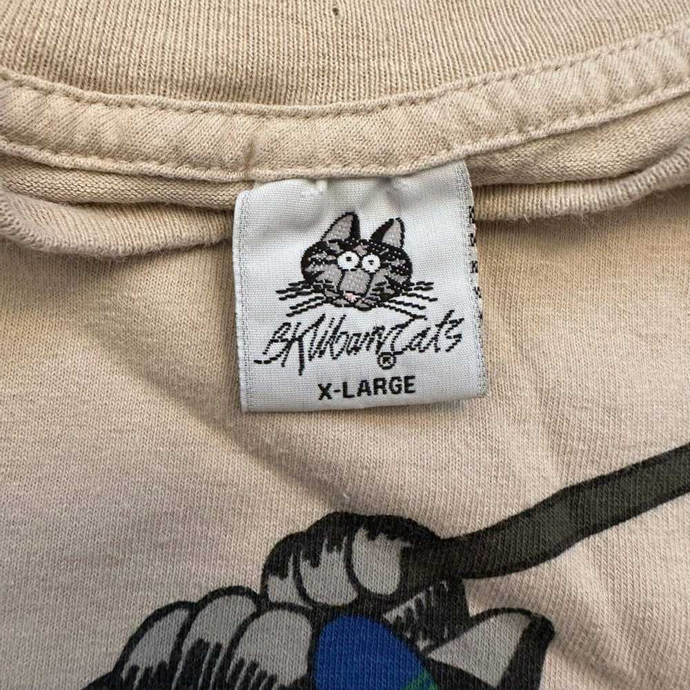 Vintage 90s Crazy Shirts BKliban Cats Graphic T-S… - image 5