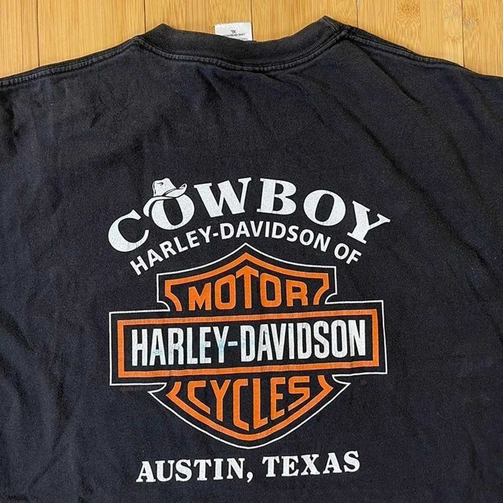 Vintage Harley Davidson 2007 Cowboy Logo Tee Shirt - image 2