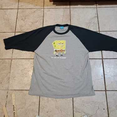 VTG Spongebob 3/4 Shirt XL Cartoon Promo 2002 Nic… - image 1