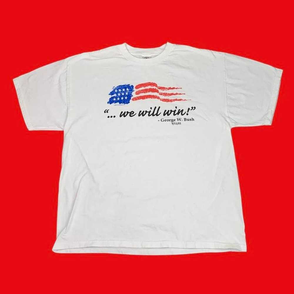 Vintage 2001 George W Bush Political T-shirt - image 1