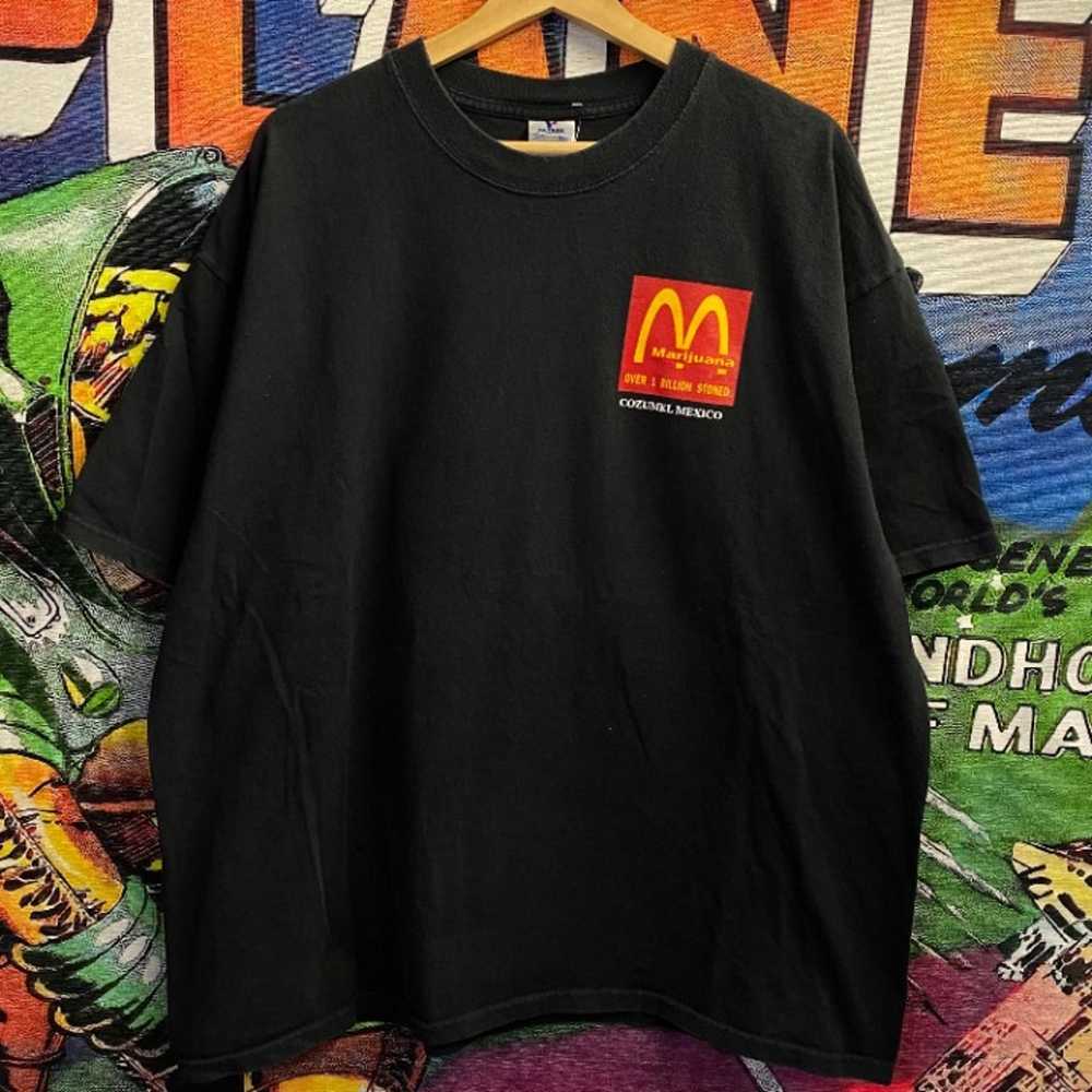 Vintage 90s Marijuana McDonalds Parody Tee Shirt … - image 2