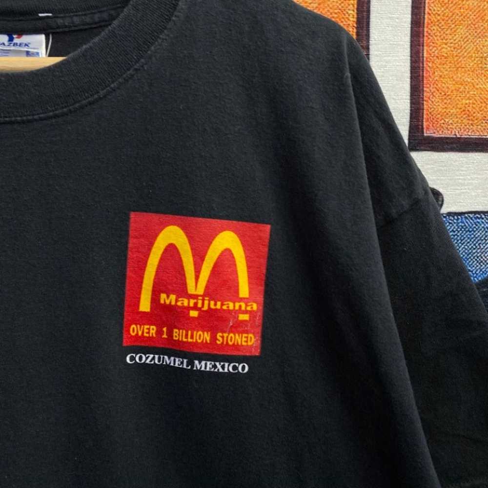 Vintage 90s Marijuana McDonalds Parody Tee Shirt … - image 3