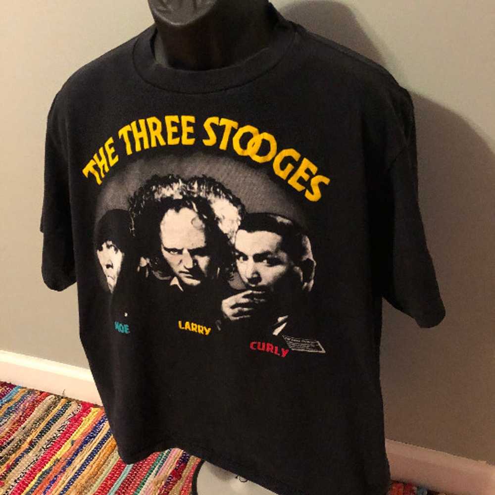1988 Three Stooges Shirt Moe Larry Curly - image 2