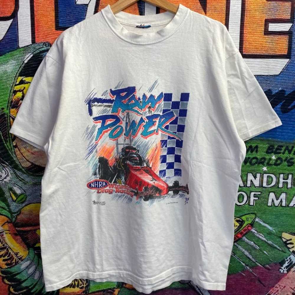 Vintage 90s NHRA Racing Tee Shirt size XL - image 1