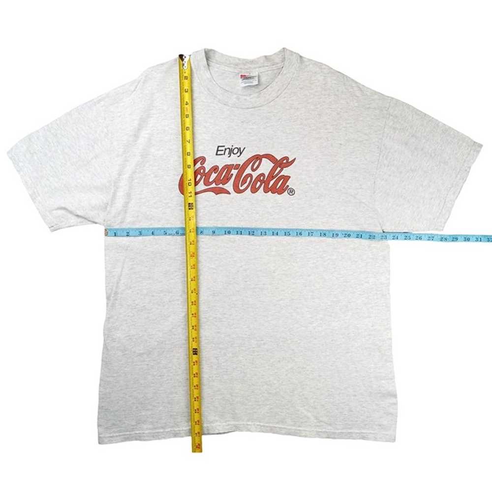 Vintage Coca Cola T-Shirt XL Enjoy Heather Grey D… - image 5