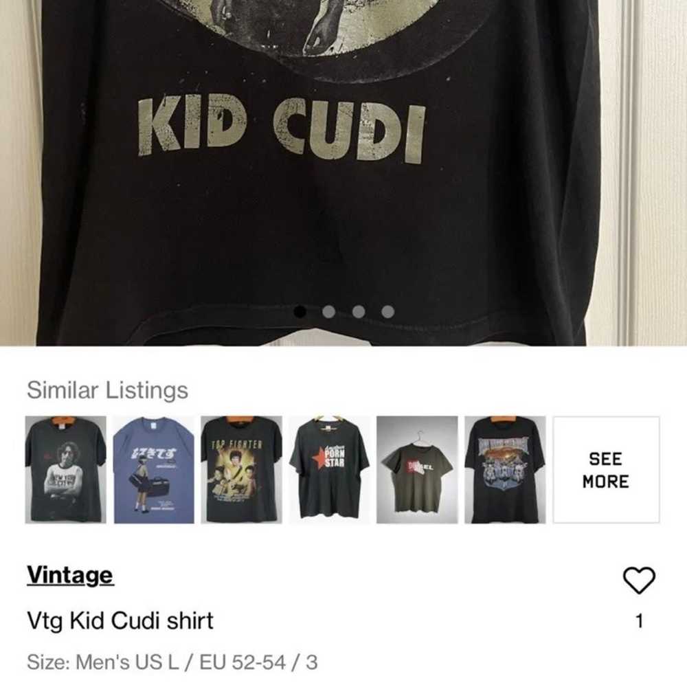 VINTAGE KID CUDI RAP SHIRT XL/L 90s 2000s RARE GR… - image 5