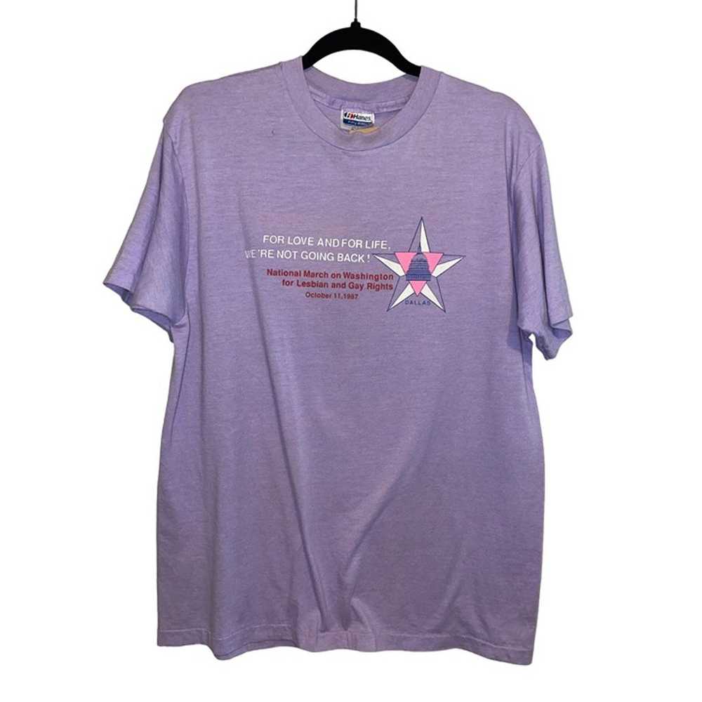 Vintage Lesbian and Gay Rights March Shirt 1987 - image 1