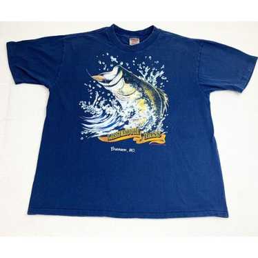 Vintage 1989 Mens XL Fly Fishing Trout Salmon Fish Single Stitch T-shirt  USA 