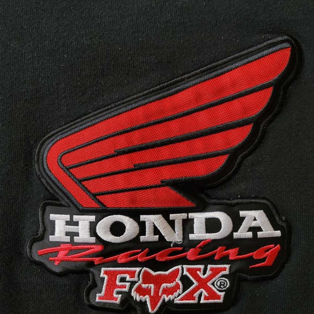 Vintage Honda Fox Racing Crewneck Black Embroider… - image 3