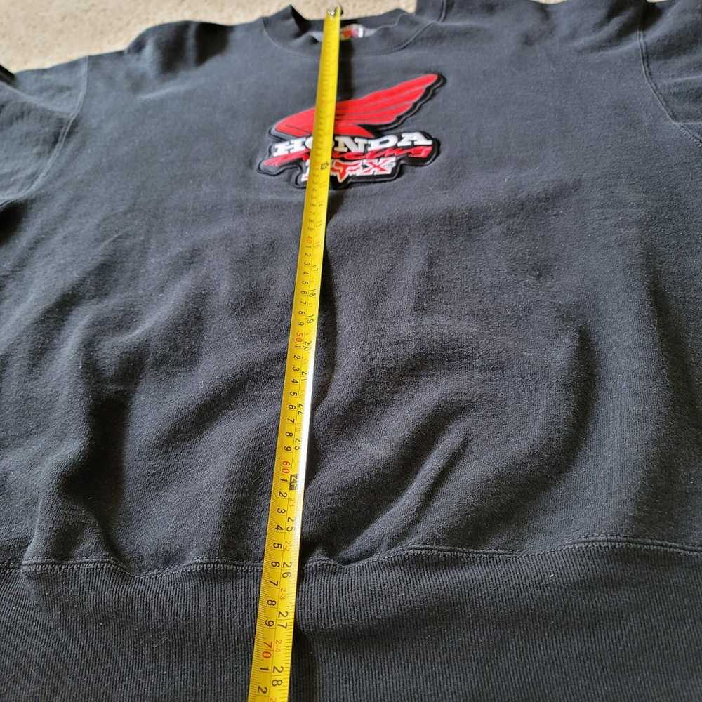 Vintage Honda Fox Racing Crewneck Black Embroider… - image 5