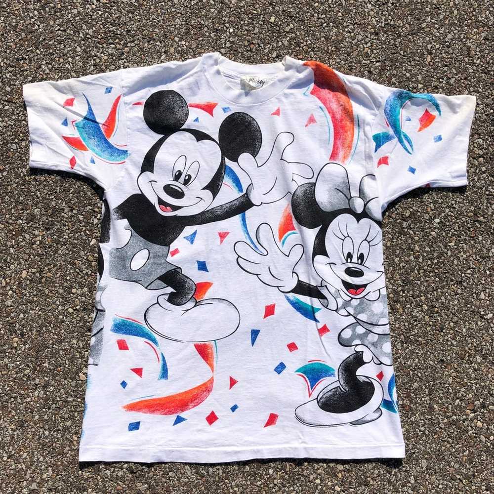 Vintage Jerry Leigh AOP Mickey T-Shirt - image 1