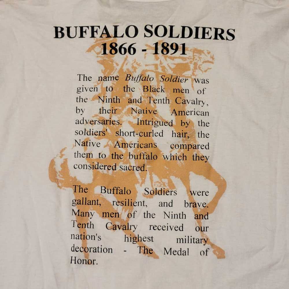 Buffalo Soldier Single Stitch Mullet  Men's XL Bl… - image 5