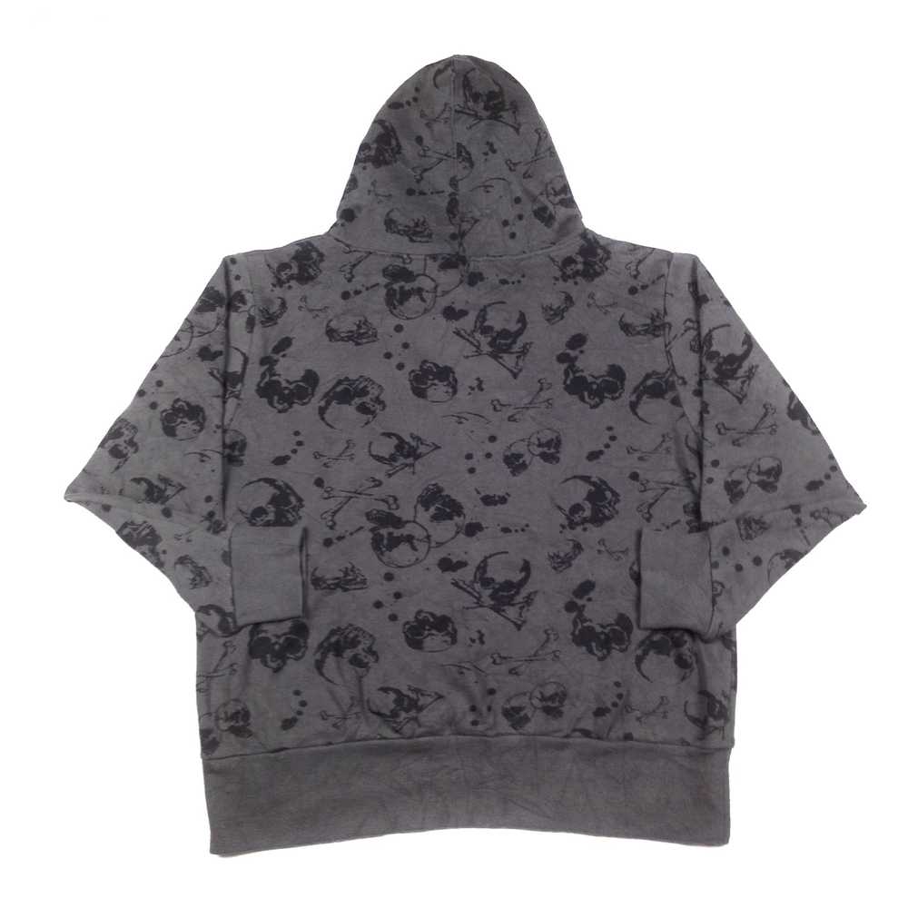 Designer Grey Hoodie Full Prints Skull - image 4