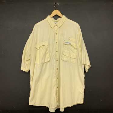 Hook & Tackle Embroidered Shirt Men’s Size XL Off White Short Sleeve Fishing