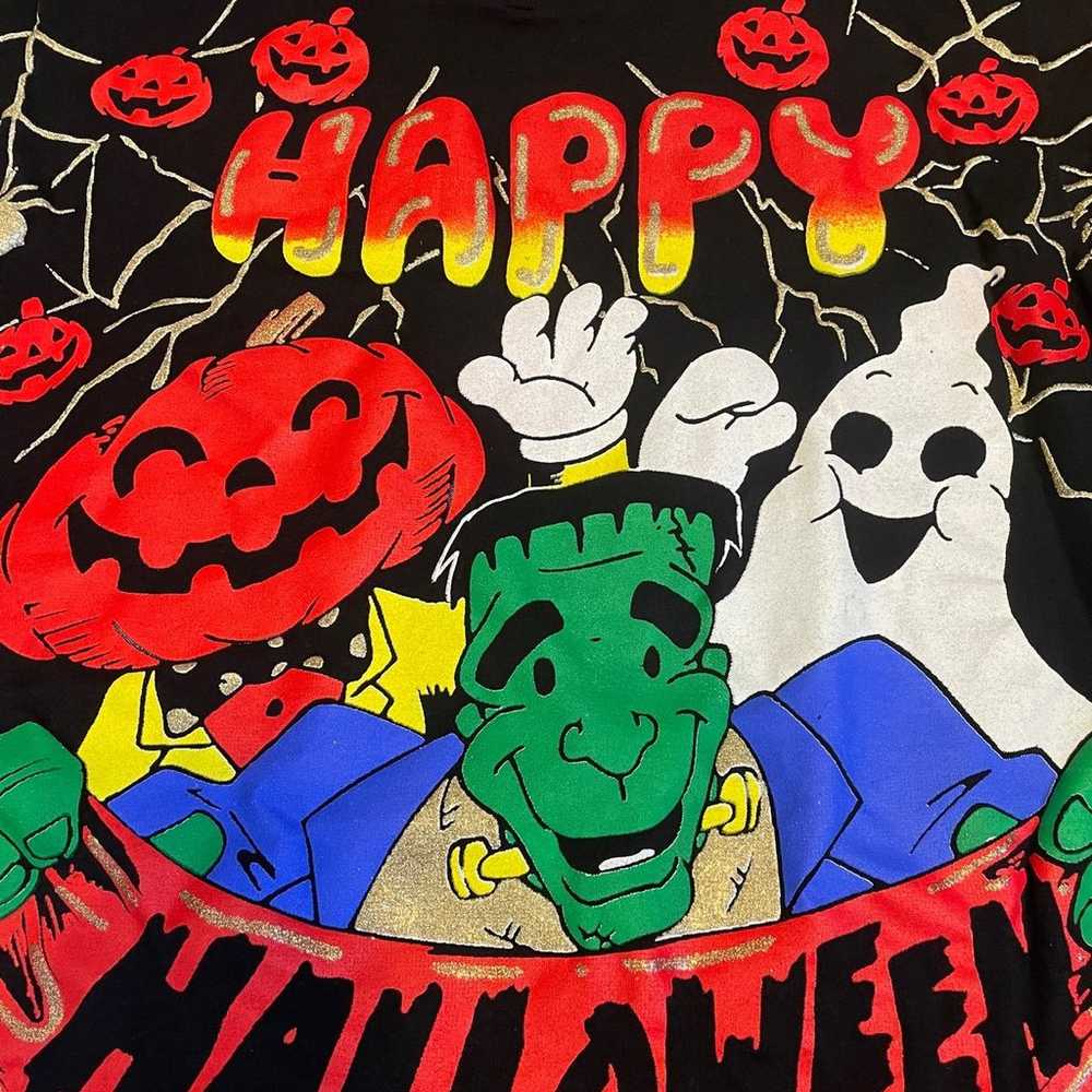 Vintage 1996 Happy Halloween Shirt Big Print Sing… - image 7