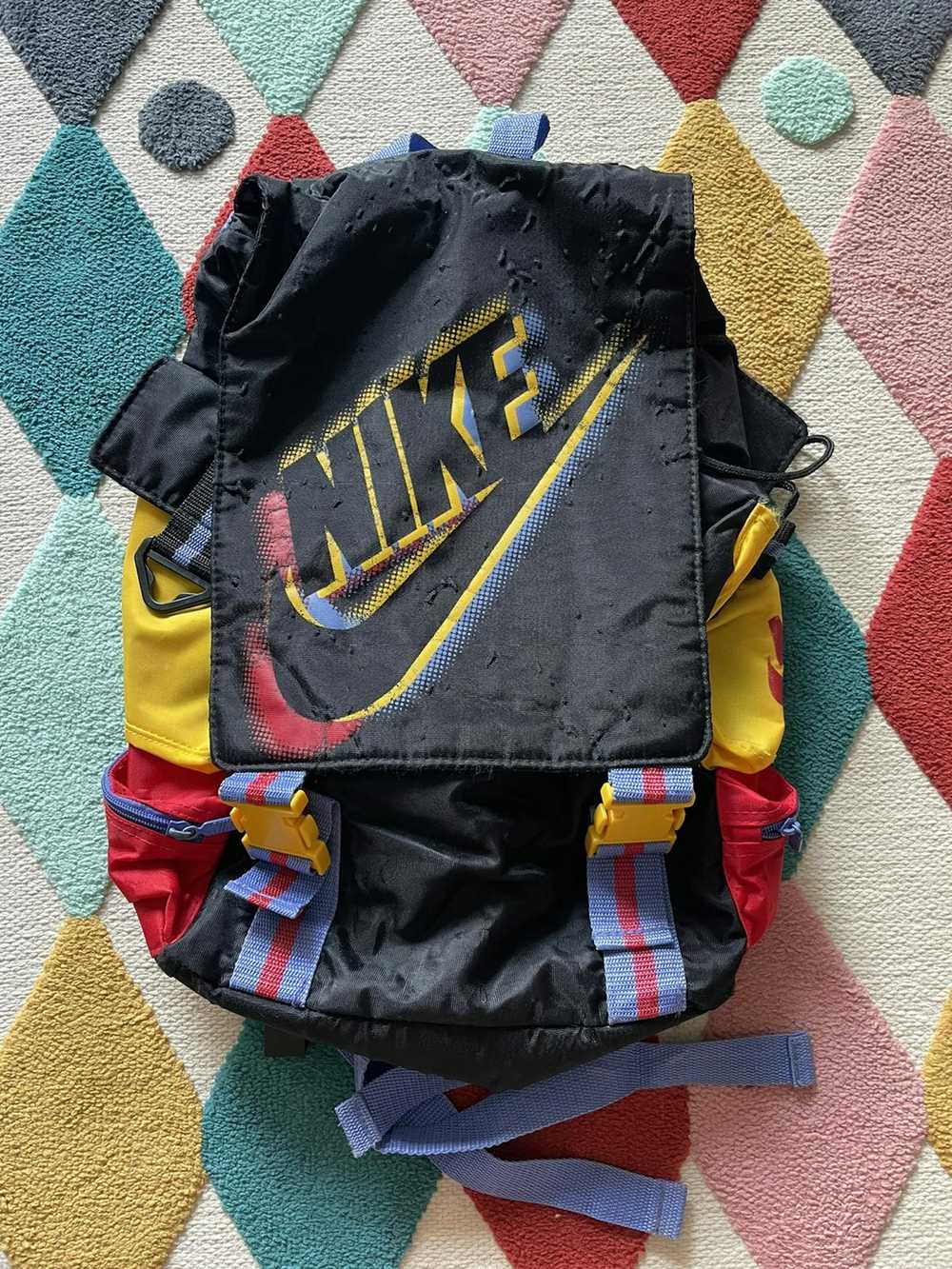 Nike × Vintage Vintage Rare 90s Nike Colourblock … - image 1