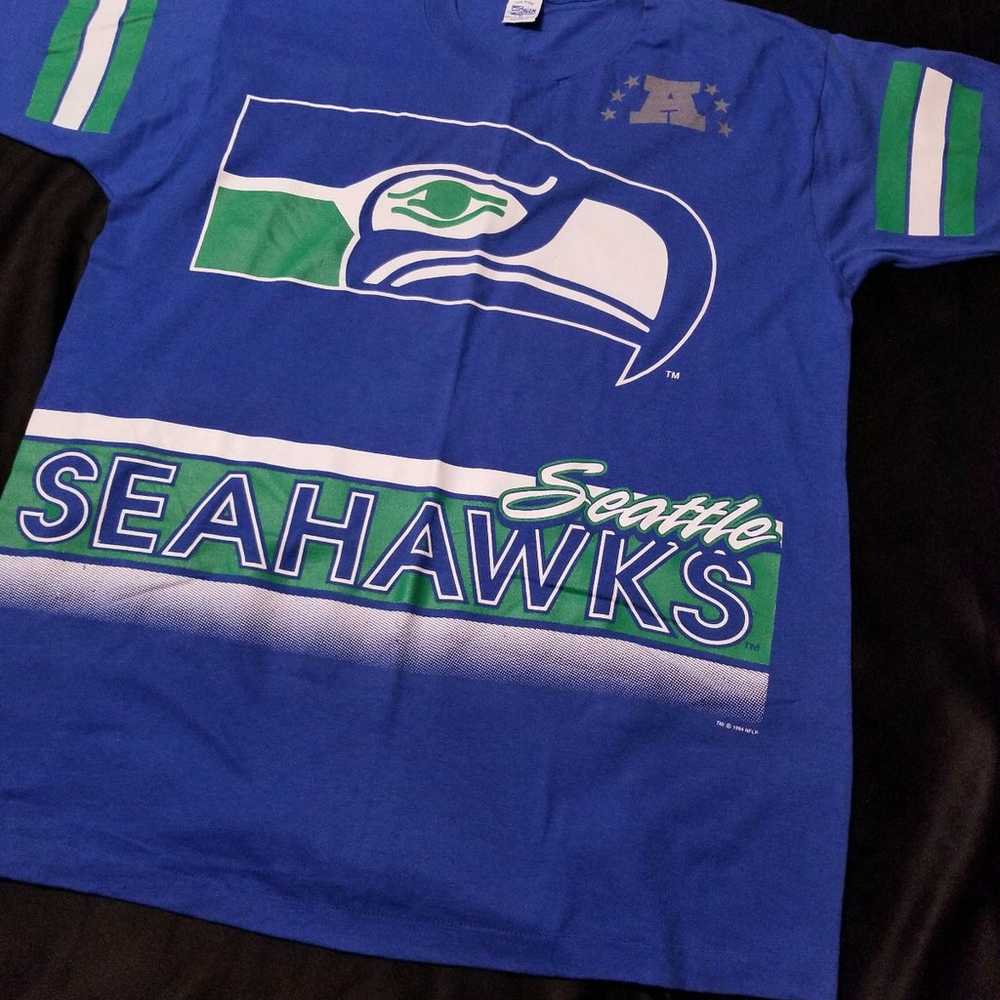 Vintage XL Salem Seattle Seahawks 1994 All Over P… - image 1