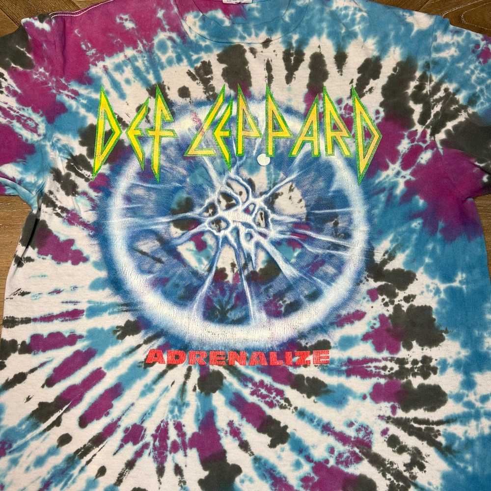 DEF LEPPARD Original Vintage 92 Adrenalize Tie Dy… - image 1