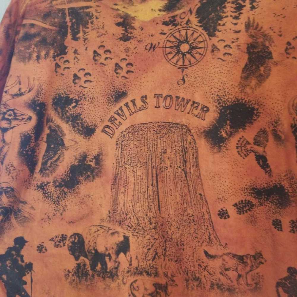 RARE vintage AOP devils tower shirt - image 12