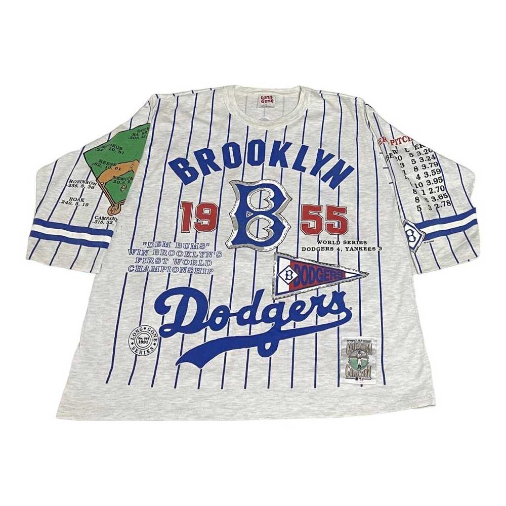 Vintage 90s MLB Brooklyn Dodgers Tee - Single Sti… - image 1