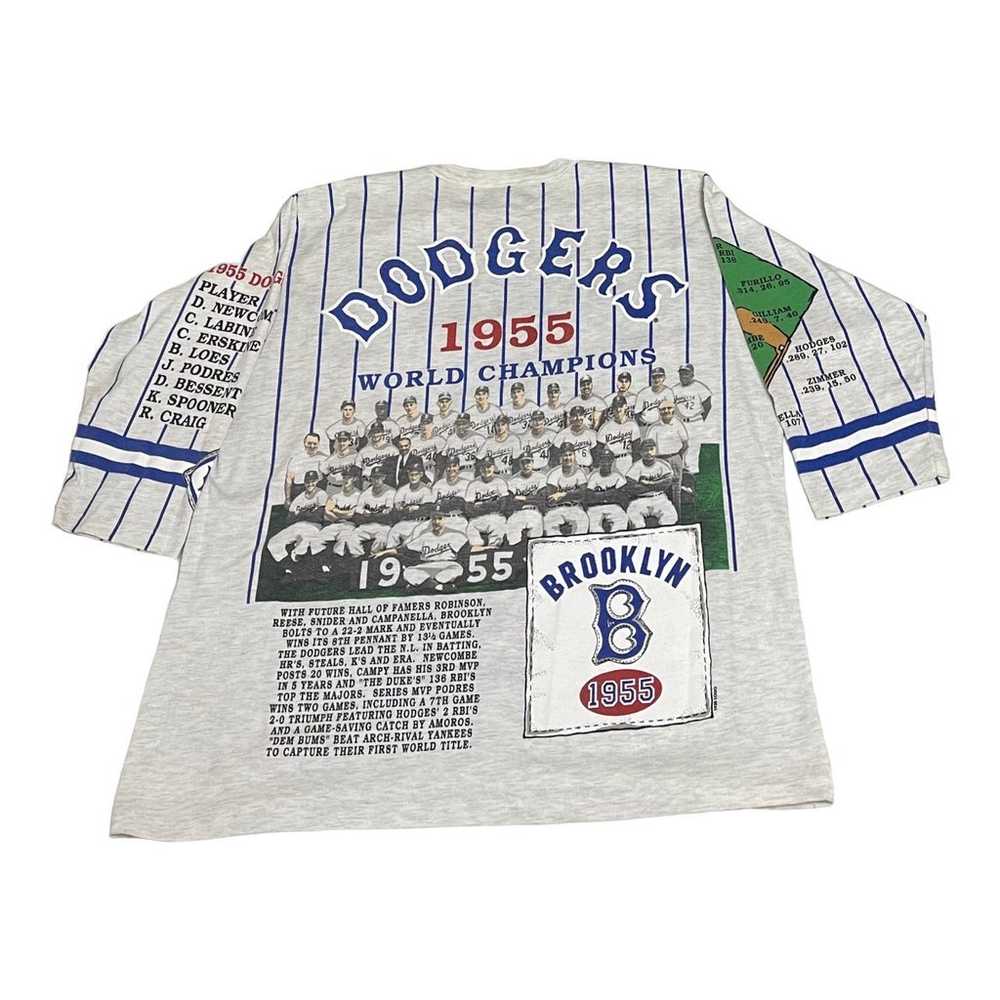 Vintage 90s MLB Brooklyn Dodgers Tee - Single Sti… - image 2