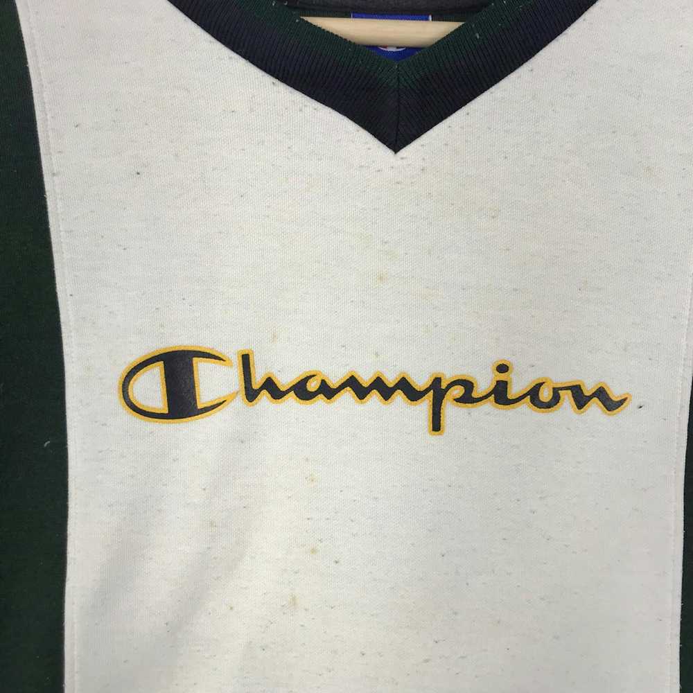 Champion Vintage 90s CHAMPION USA Raglan Green Sw… - image 6