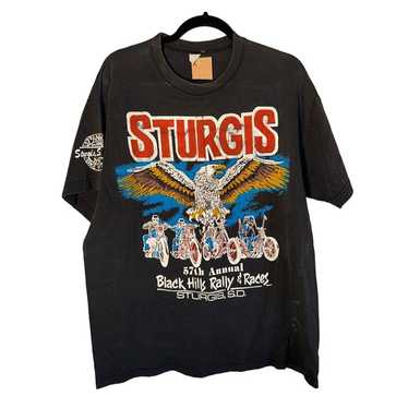 Vintage Sturgis Shirt 1990s Biker Black Hills Rall