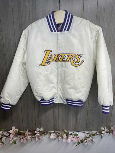 Majestic RARE Majestic Lakers Bomber Jacket