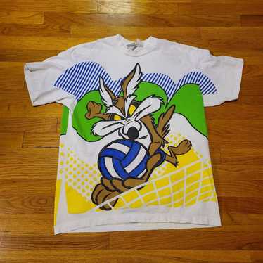 VTG 90s Acme Clothing Wile E. Coyote Volleyball S… - image 1