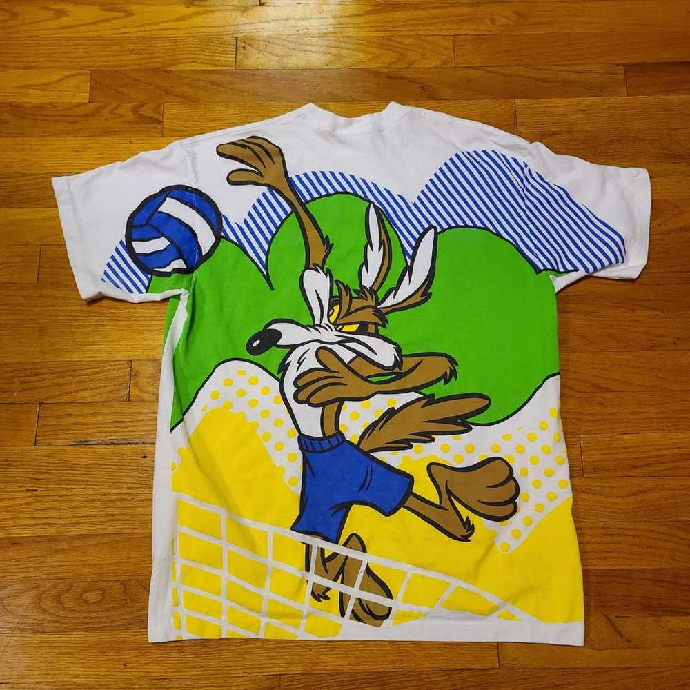 VTG 90s Acme Clothing Wile E. Coyote Volleyball S… - image 2