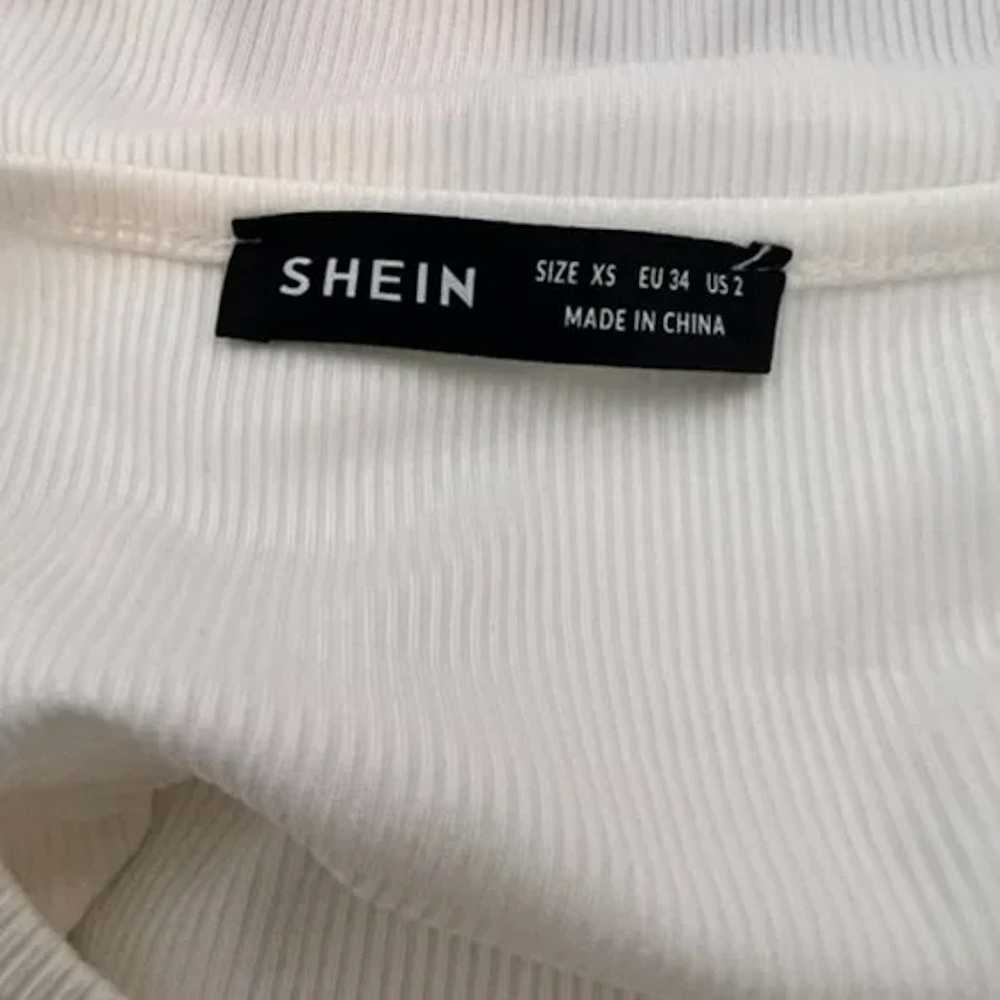 Shein White Split Curved Hem Tee Short Sleeve - image 7