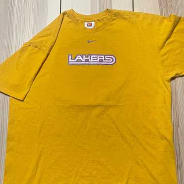 Vintage Nike LA Lakers Logo Center Swoosh Shirt - image 1