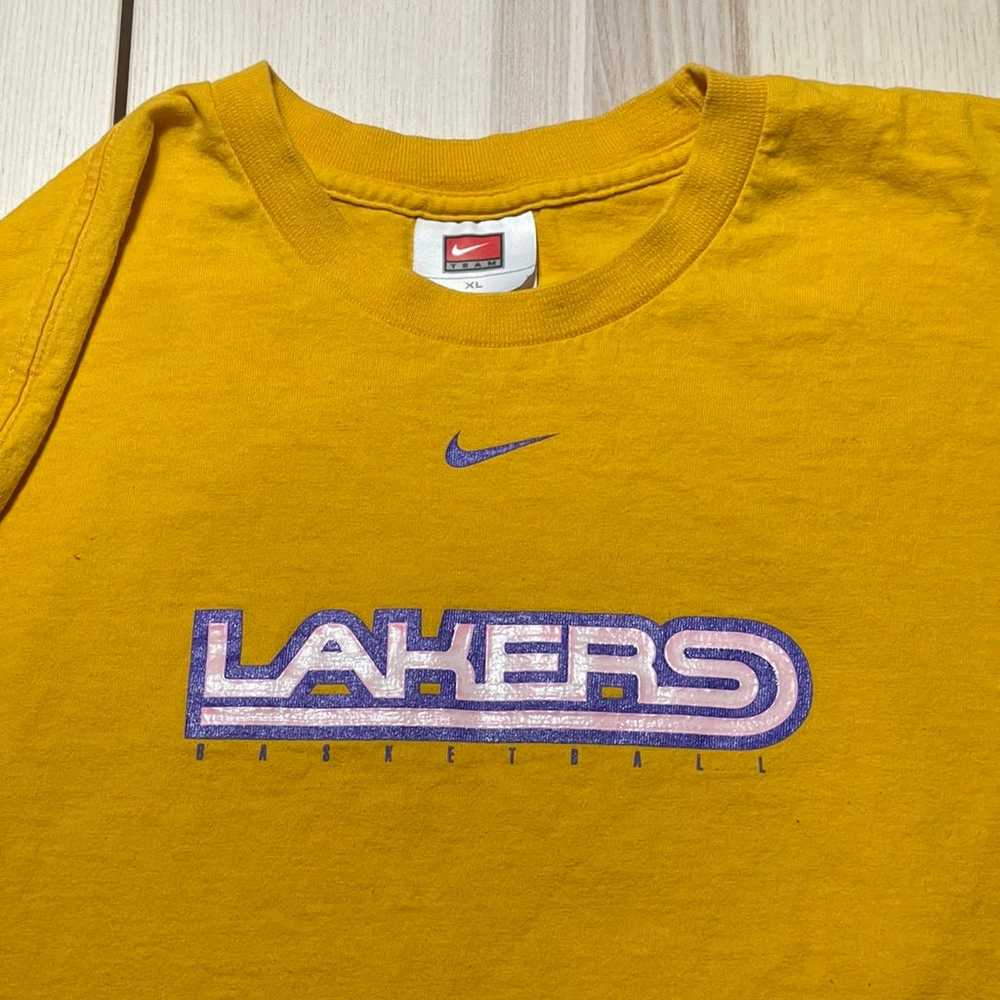 Vintage Nike LA Lakers Logo Center Swoosh Shirt - image 2