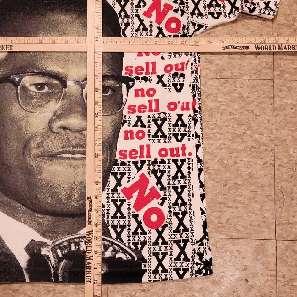 RARE Vintage 90s Malcolm X AOP ALL Over Print Sin… - image 4