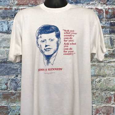 VTG 90s Screen Stars JFK Politcal Shirt - image 1