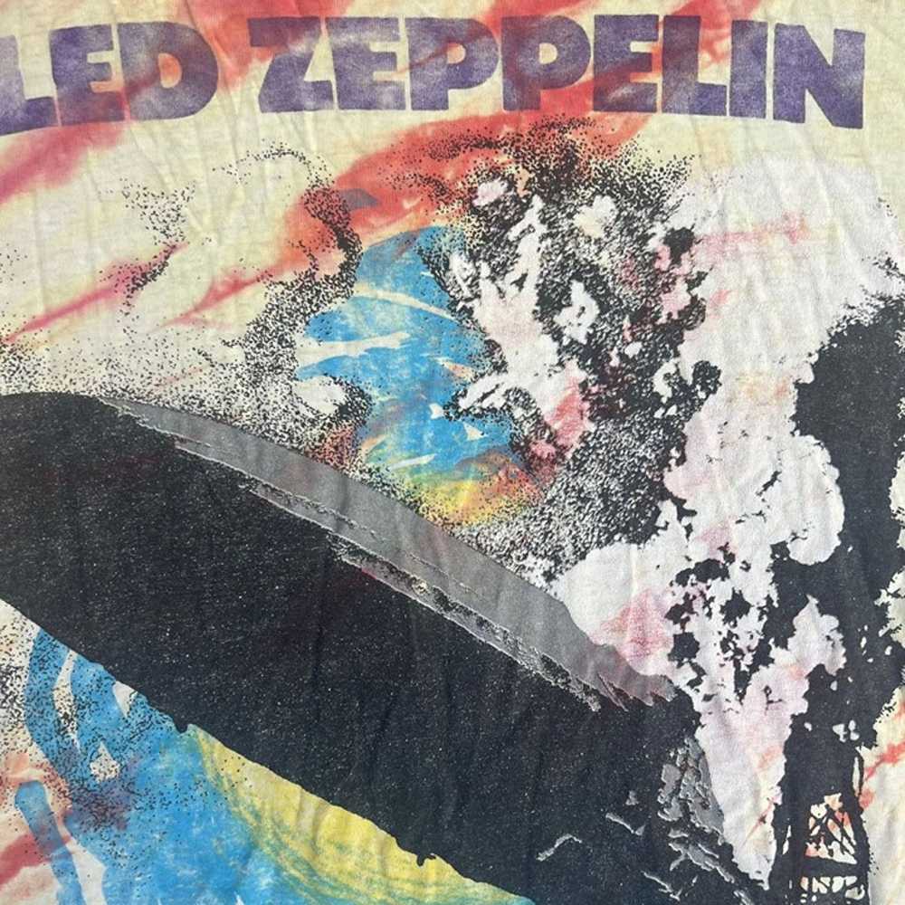 Rare Vintage Led Zeppelin 1990s Tie Dye T-Shirt XL - image 10
