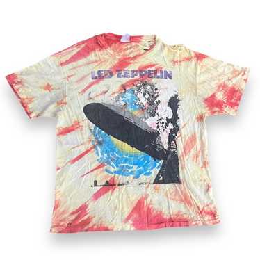 Rare Vintage Led Zeppelin 1990s Tie Dye T-Shirt XL - image 1