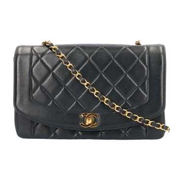 Chanel CHANEL Diana Chain Shoulder Bag Leather Bl… - image 1