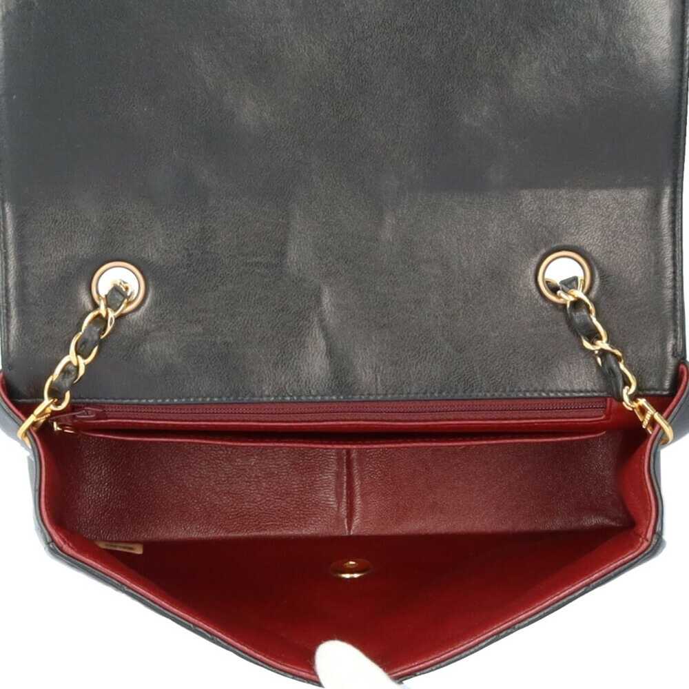 Chanel CHANEL Diana Chain Shoulder Bag Leather Bl… - image 6