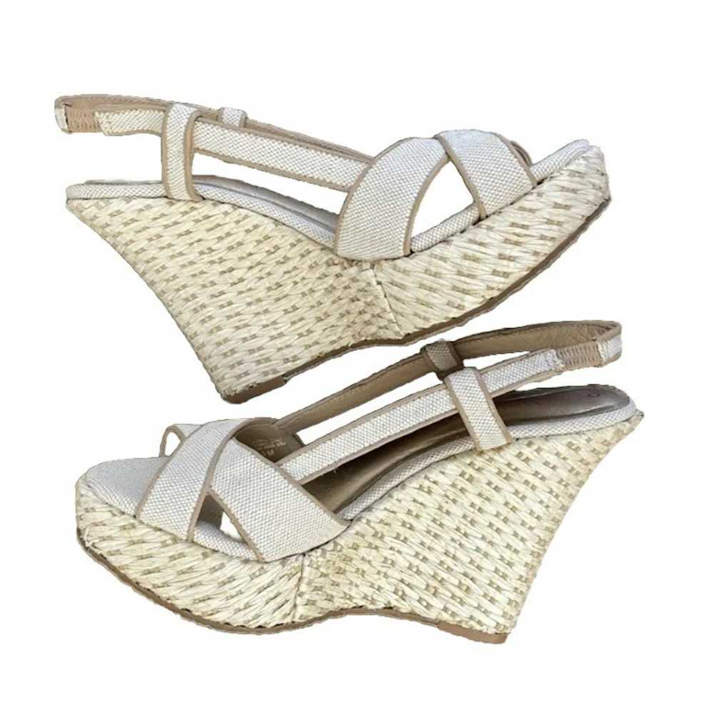 Lilly Pulitzer Ashley Raffia Weave Canvas Wedges - image 3