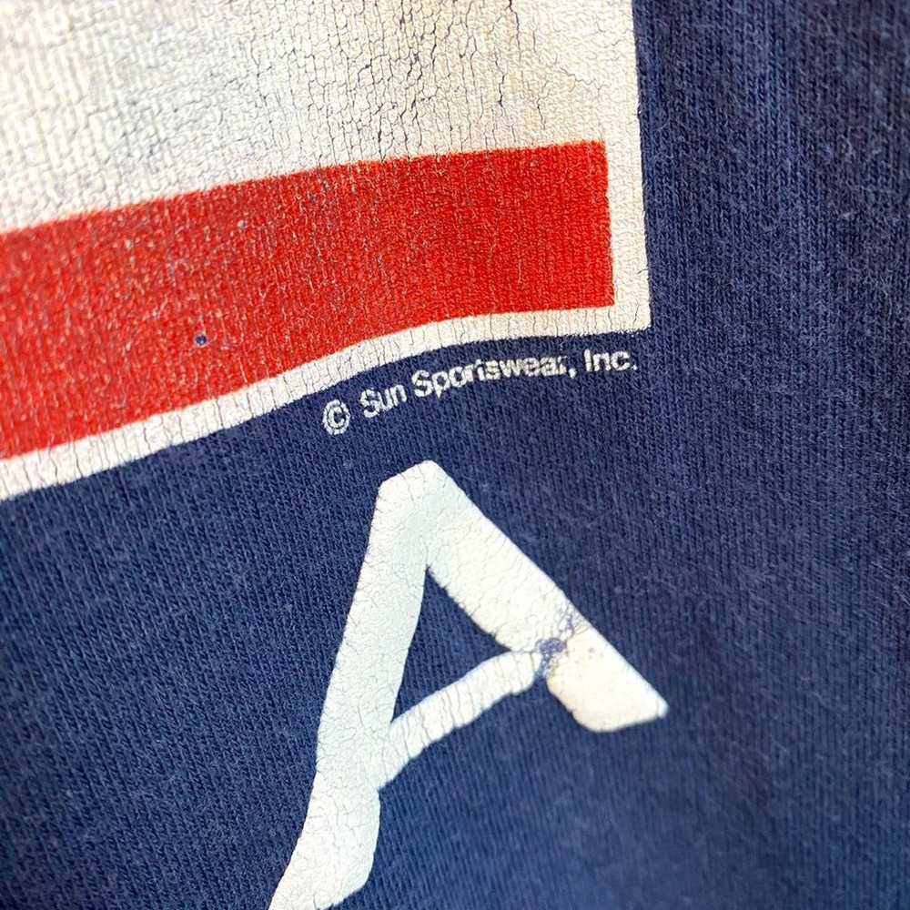 Vintage USA Flag tee shirt 90s FOTL American blue… - image 5