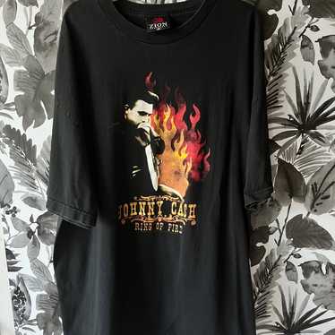 Vintage Johnny Cash Shirt Ring Of Fire Zion - image 1
