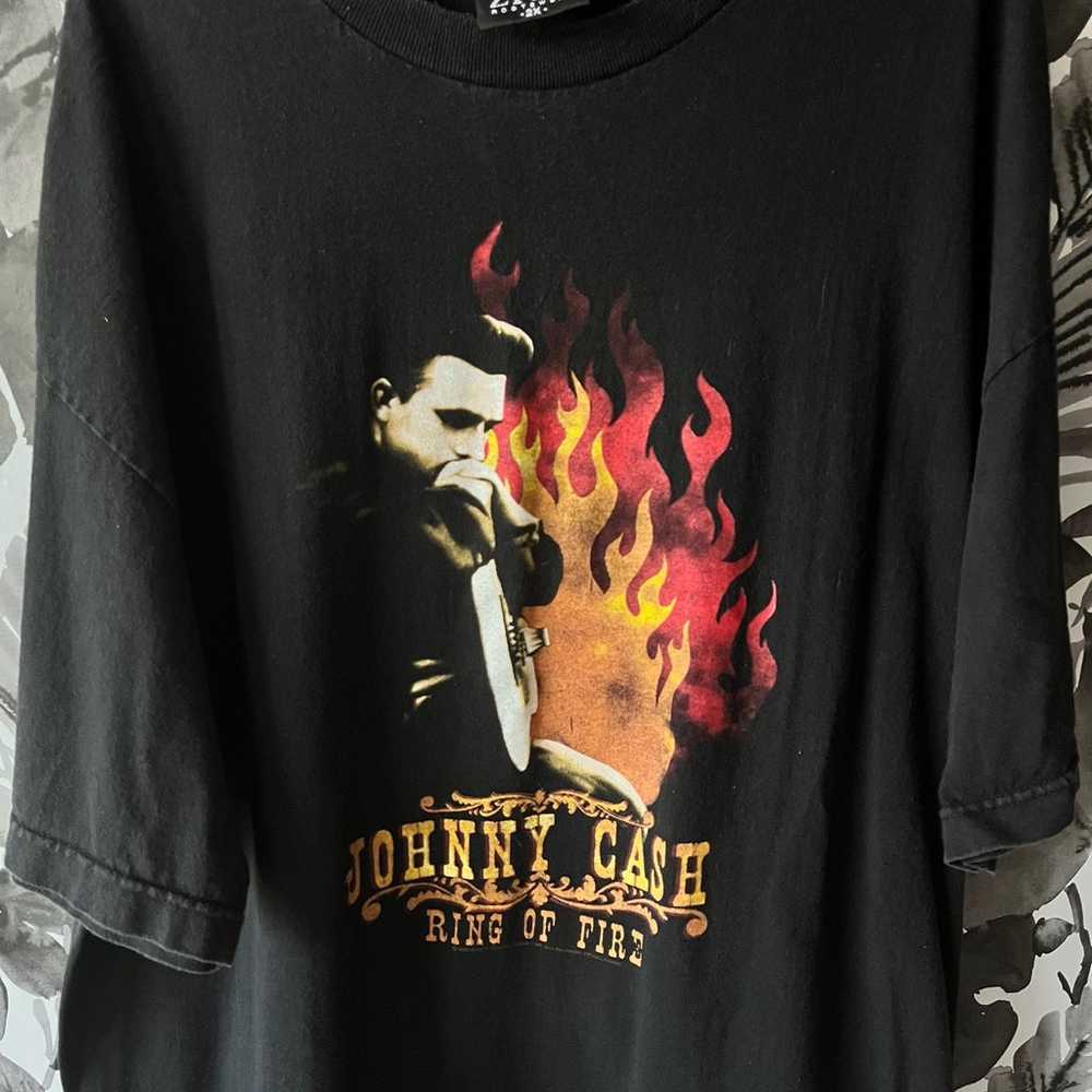 Vintage Johnny Cash Shirt Ring Of Fire Zion - image 2