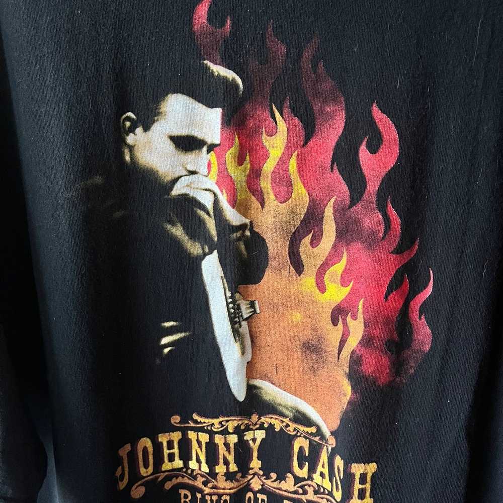 Vintage Johnny Cash Shirt Ring Of Fire Zion - image 3
