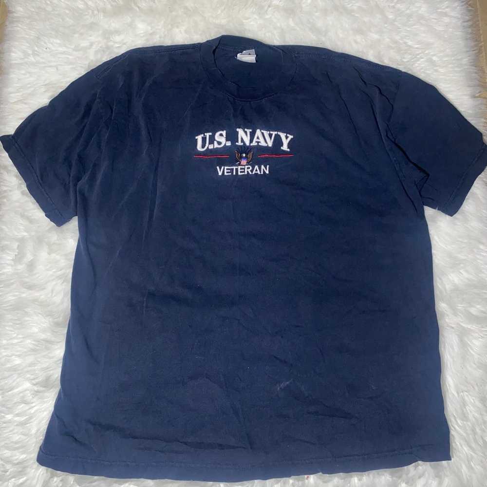 Vintage us navy veterans t shirt - image 1