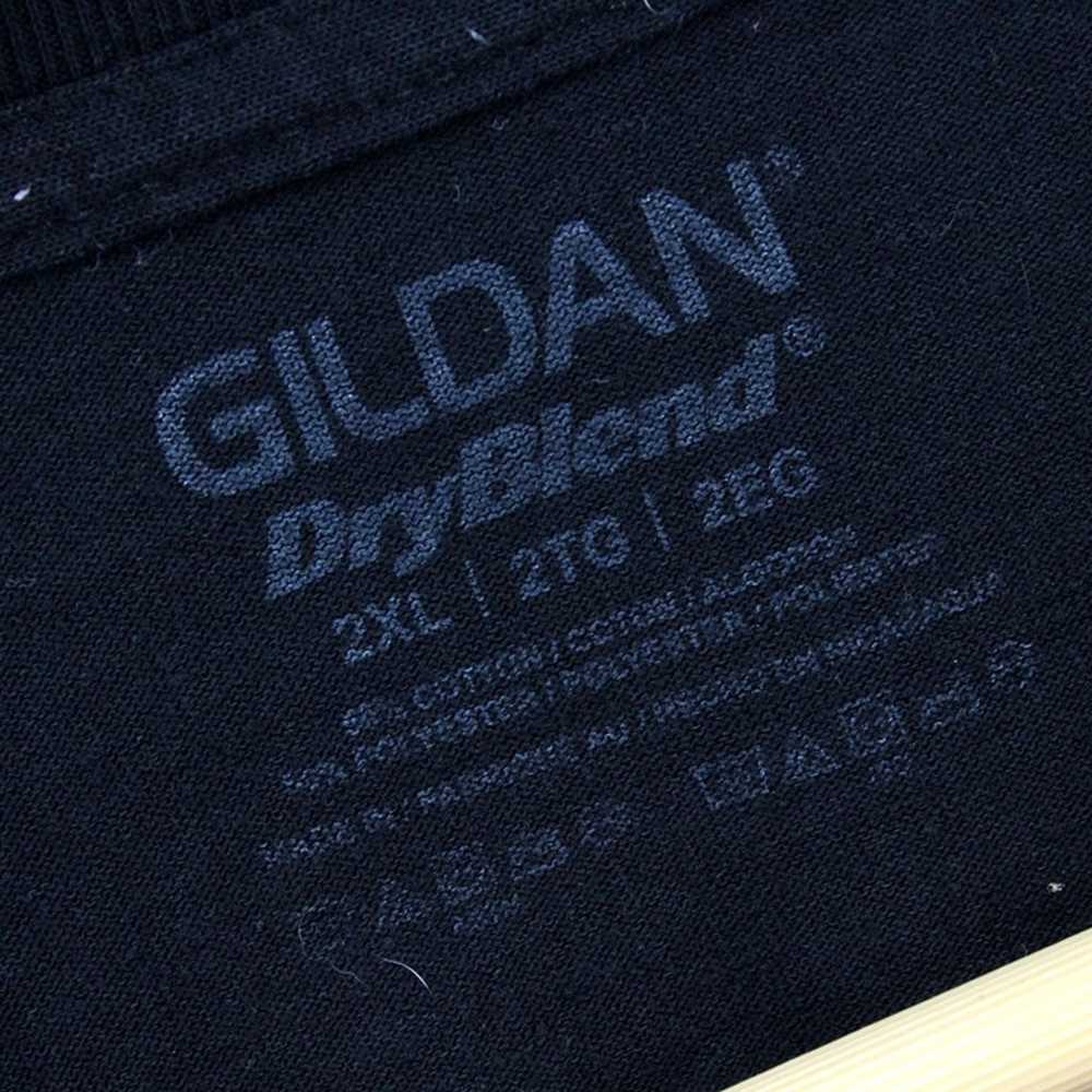 Vintage Gildan T-Shirt Men's Black Short Sleeve V… - image 5