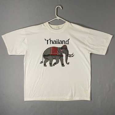Vintage Thailand Elephant Travel Souvenir T Shirt 