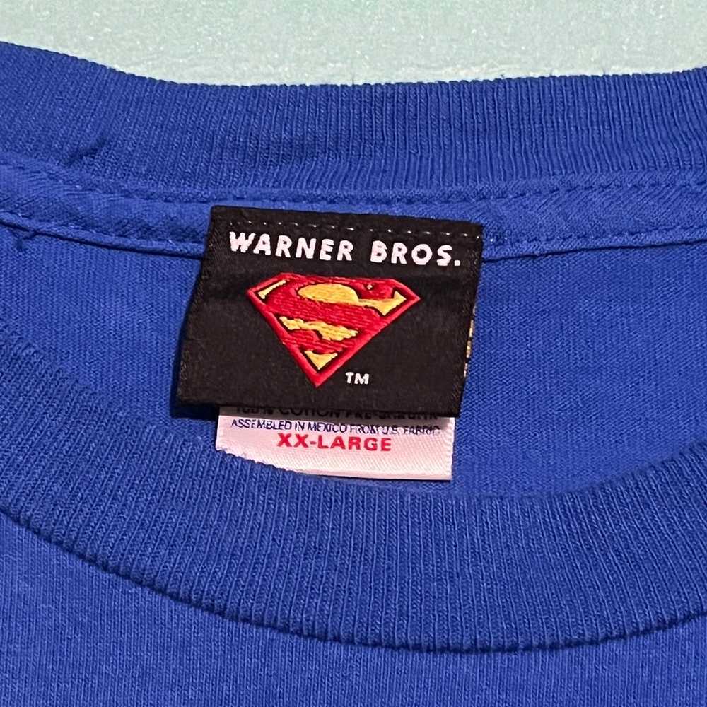 Vintage 2001 Superman DC Comics Blue T Shirt Lice… - image 3