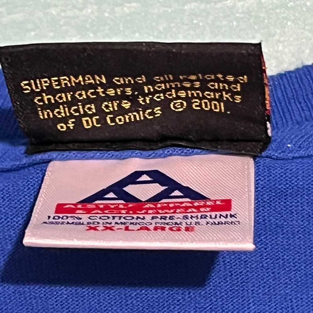 Vintage 2001 Superman DC Comics Blue T Shirt Lice… - image 4